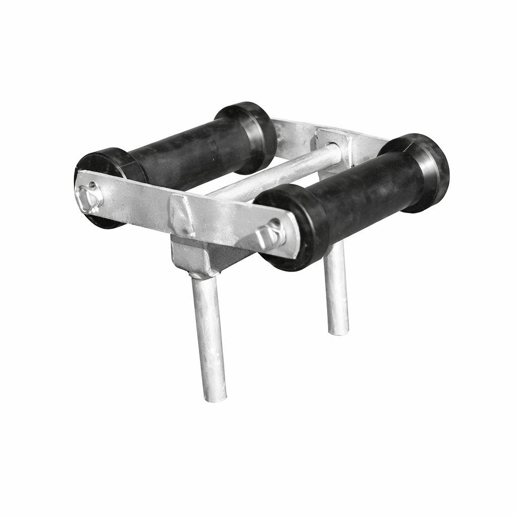 HARD POLY ROLLER & BRACKET DOUBLE  8"
