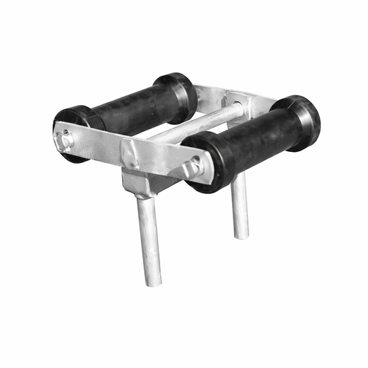 HARD POLY ROLLER & BRACKET DOUBLE  8"