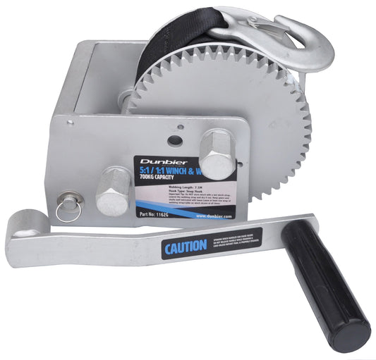 Dunbier  5-1/1-1 Winch & Webbing Strap