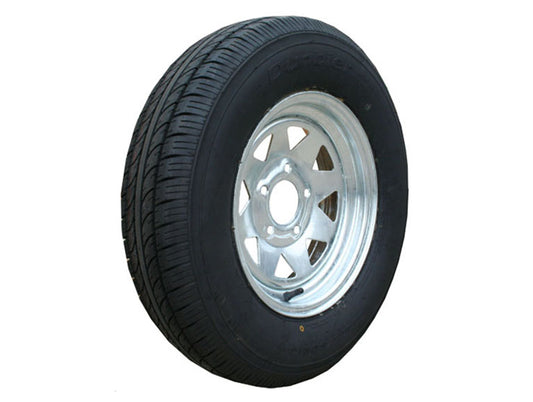 14"Gal Rim & Tyre 195R14C Radial Heavy Duty 950Kgs