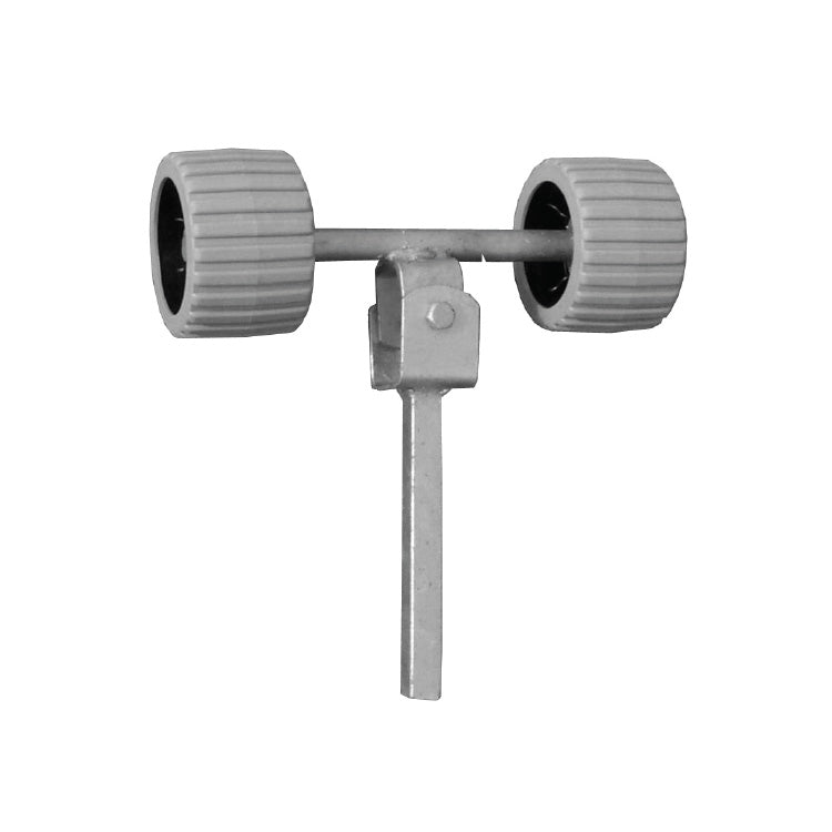 ROLLER- MATIC- DOUBLE WITH GREY ROLLERS 40MM SQ LEG