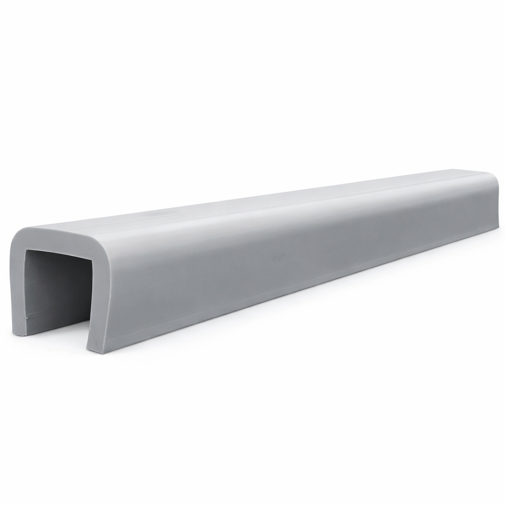 Bumper Glider Block W55 X H50 X 500Mm Grey ( Angle Cut)
